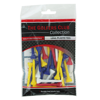 Golfers Club Step Height Long Tees 30 Pack,  Male,  Tees,  Long,  Assorted