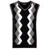 GOLFINO Argyle Slipover Vest,  Male,  Xxl,  Black