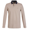 GOLFINO Birdseye Long-Sleeve Polo Shirt,  Male,  Beige,  Medium/Large
