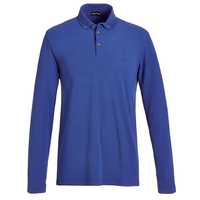 GOLFINO Buttoned Extra Dry LS Polo Shirt,  Male,  Xxl,  Blue