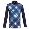 GOLFINO Checked Dry Comfort Polo Shirt,  Male,  Blue,  XL