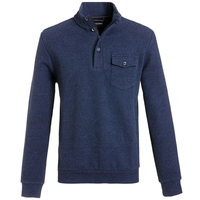 GOLFINO Cotton Melange Chest Pocket Sweater,  Male,  Blue,  Medium