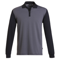 GOLFINO Dry Comfort Long Sleeve Polo Shirt,  Male,  Black,  Medium/Large