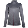 Palm Grove Ladies Full Zip Fleece Windtop,  Female,  Peacoat Heather/Purple,  8