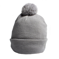 Palm Grove Ladies Knitted Beanie,  Female,  One size,  Grey marl