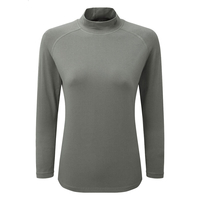 Palm Grove Ladies Mock Neck Base Layer,  Female,  Grey,  18