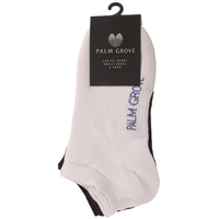 Palm Grove Ladies Sports Ankle Sock 3 Pack,  Female,  One size,  White/black