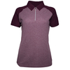 Palm Grove Ladies Zip Neck Polo Shirt,  Female,  10,  Purple heather
