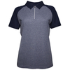 Palm Grove Ladies Zip Neck Polo Shirt,  Female,  18,  Peacoat heather