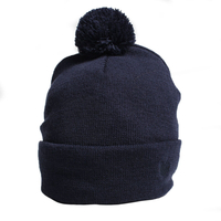 Palm Grove Mens Knitted Beanie,  Male,  One size,  Navy