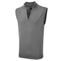 Palm Grove Quarter Zip Sweater Vest,  Male,  Medium,  Charcoal/maroon