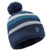 Palm Grove Stripe Pom Pom Beanie,  Male,  Navy/Teal,  One Size