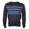 Palm Grove Stripe V-Neck Sweater,  Male,  Small,  Navy/denim
