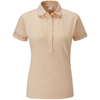 PING Ladies Mila Sheer Panel Polo Shirt,  Female,  10,  Cream