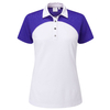 PING Ladies Penelope Polo Shirt,  Female,  12,  White/royal purple