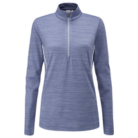 PING Ladies Skye Midlayer,  Female,  Bleached Denim Marl/White,  14
