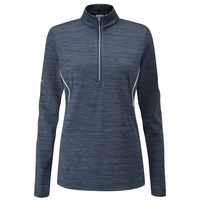 PING Ladies Skye Midlayer,  Female,  Oxford Blue Marl/White,  14