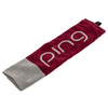 PING Ladies Tri-Fold Towel,  Female,  One size,  Garnet/heathered grey