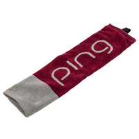 PING Ladies Tri-Fold Towel,  Female,  One size,  Garnet/heathered grey