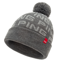 PING Logo Bobble Hat,  Male,  Grey/Silver,  One Size