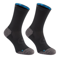 PING Sensorcool Crew 2 Pack Socks,  Male,  One size,  Black/black
