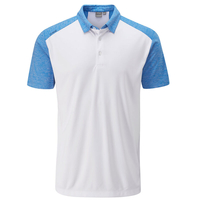 PING Sonoran Polo Shirt,  Male,  Xxl,  White/sky