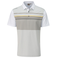 PING Spencer Polo Shirt,  Male,  Silver,  Medium