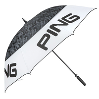 PING Tour Double Canopy 68" Umbrella,  Male,  Black/white