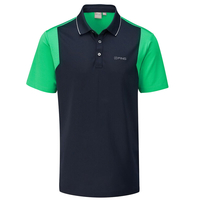PING Vista Polo Shirt,  Male,  Medium,  Navy/grasshopper green