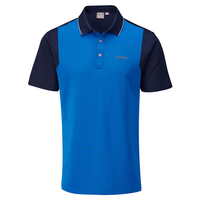 PING Vista Polo Shirt,  Male,  Snorkel Blue/Navy,  Small