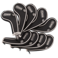 Pro-Tekt Graphite Zip Iron Head Covers,  Male,  Iron covers,  Silver/black