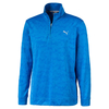 PUMA Golf Alterknit Digi Camo 1/4 Zip Midlayer,  Male,  Ibiza Blue,  Small