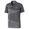 PUMA Golf Alterknit Jacquard Polo Shirt,  Male,  Black Heather,  Small