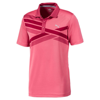 PUMA Golf Alterknit Textured Polo Shirt,  Male,  Small,  Rapture rose