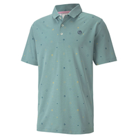 PUMA Golf Arnold Palmer Legacy Print Polo Shirt,  Male,  Stone Blue,  Medium