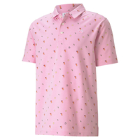 PUMA Golf Arnold Palmer Lemons Polo Shirt,  Male,  Small,  Pale pink