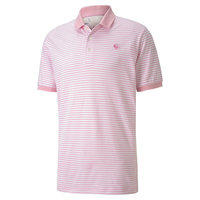 PUMA Golf Arnold Palmer Signature Stripe Polo Shirt,  Male,  Small,  Pale pink