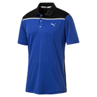 PUMA Golf Bonded Colourblock Polo Shirt,  Male,  Surf The Web,  Medium