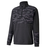 PUMA Golf Cloudspun Camo 1/4 Zip Midlayer,  Male,  Xxl,  Black