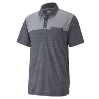 PUMA Golf Cloudspun Pocket Polo Shirt,  Male,  Medium,  Peacoat heather