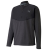 PUMA Golf Cloudspun Stlth 1/4 Zip Midlayer,  Male,  Black Heather,  XXL