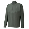 PUMA Golf Cloudspun Stlth 1/4 Zip Midlayer,  Male,  Thyme Heather,  XL
