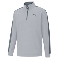 PUMA Golf CLOUDSPUN T7 1/4 Zip Midlayer,  Male,  Large,  High rise heather/quiet shade