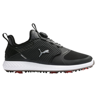 PUMA Golf IGNITE PWRADAPT Cage Disc Shoes,  Male,  10,  Black/silver/black,  Regular