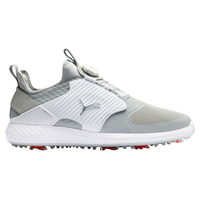 PUMA Golf IGNITE PWRADAPT Cage Disc Shoes,  Male,  White/Gray,  9.5,  Regular