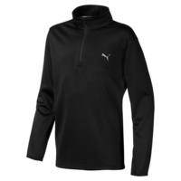 PUMA Golf Junior 1/4 Zip Windshirt,  Unisex,  Black,  11-12 Years