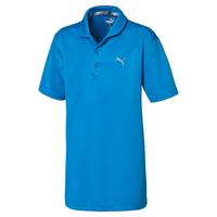 PUMA Golf Junior Essential Polo Shirt,  Unisex,  7-8 years,  Ibiza blue