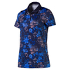 PUMA Golf Ladies Floral Stripe Polo Shirt,  Female,  Large,  Pea