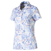 PUMA Golf Ladies Floral Stripe Polo Shirt,  Female,  White,  Medium
