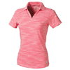 PUMA Golf Ladies Heather Slub Polo Shirt,  Female,  Small,  Rapture rose heather
